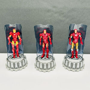 Marvel Universe Lot of 3 Iron Man Figures Mixed With Light-Up Bases Mark iV